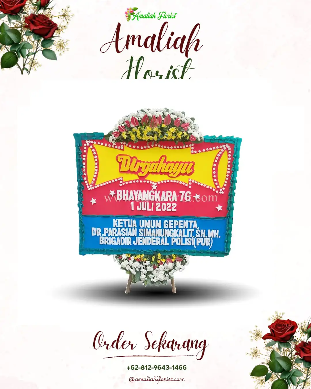 Papan Bunga HUT Ulang Tahun Kartoharjo